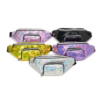 

Fashion Women Waist Fanny Pack Belt Bag Travel Hip Bum Bag Glitter Phone Purse Chest Pouch