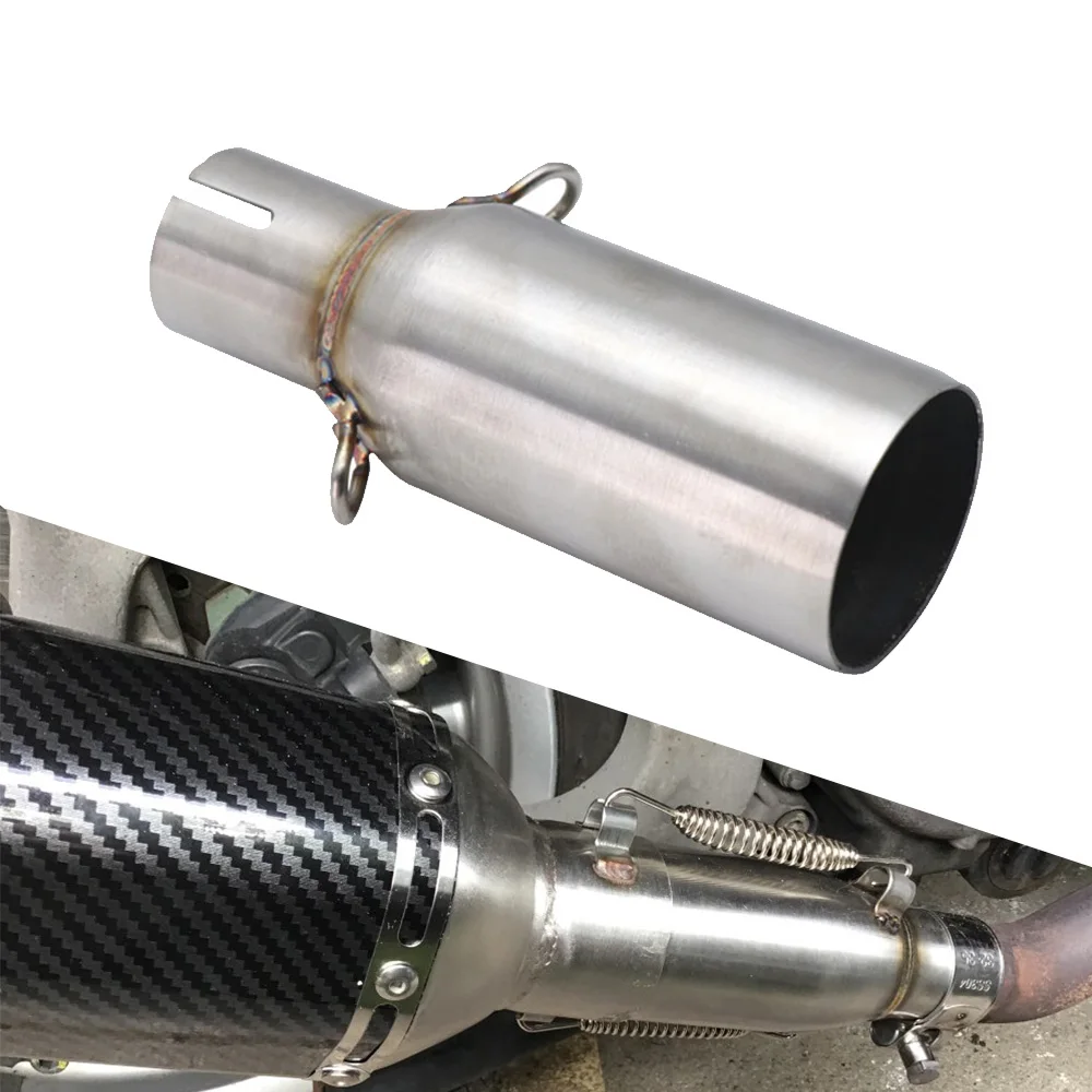 ZSDTRP Slip-On Motorcycle Exhaust Muffler with Middle Link Pipe