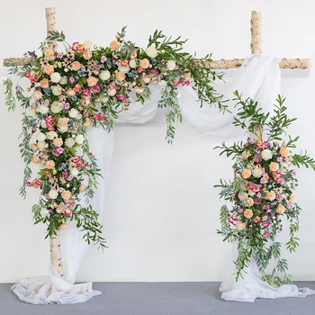 

Beauty shop decoration creativity fake flower simulation flower wall flower row wedding props archways backgroun road flower