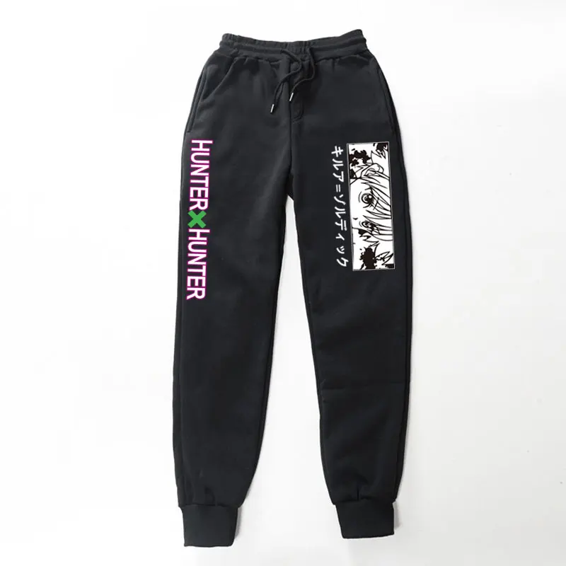 Pantalones de chándal con estampado de Hunter x Hunter para hombre, pantalón con bolsillos, para exteriores, senderismo, correr, Anime japonés