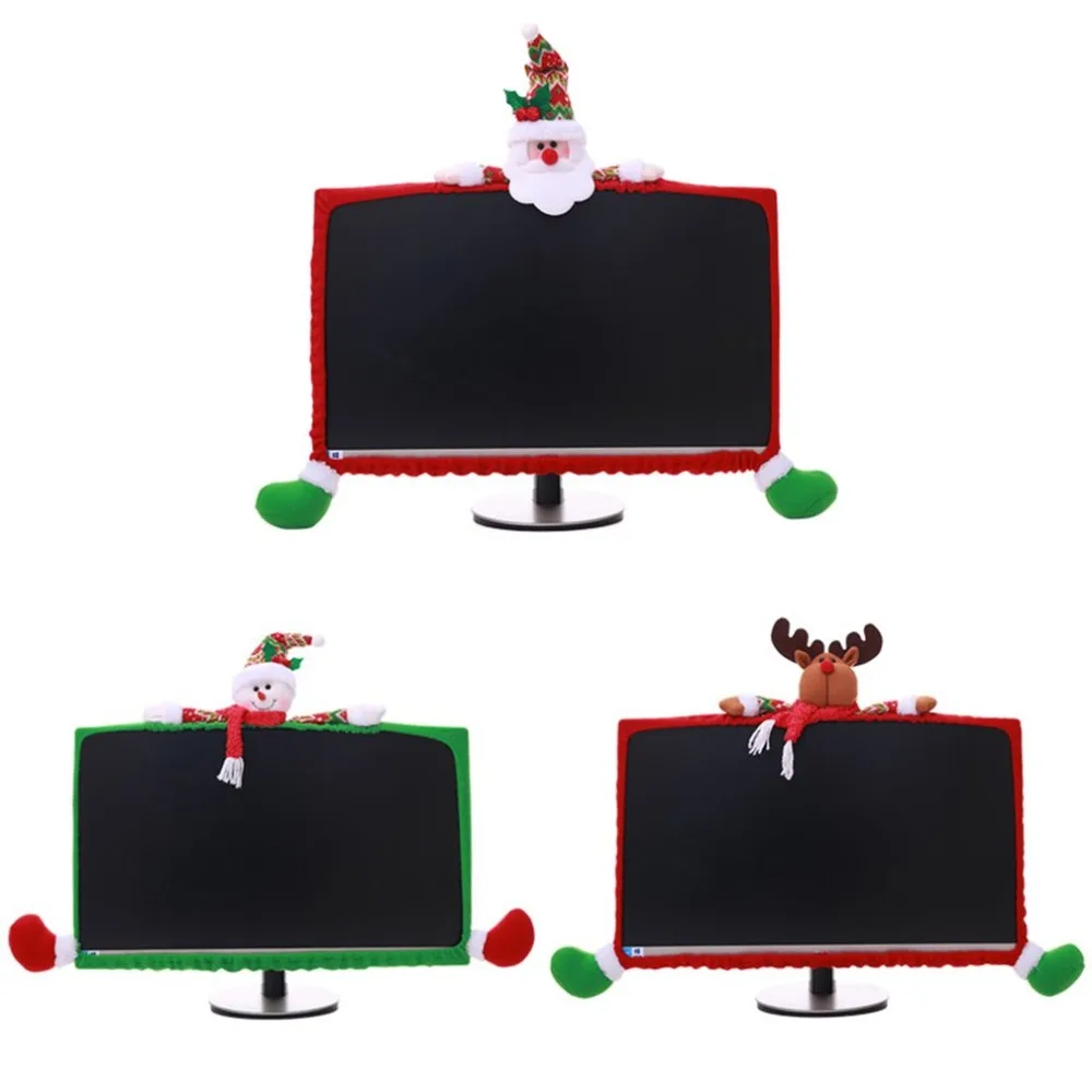 

2018 Creative Christmas Atmosphere Decoration Three-dimensional Cartoon Computer Decoration Non-woven Fabrics Case Bag#1