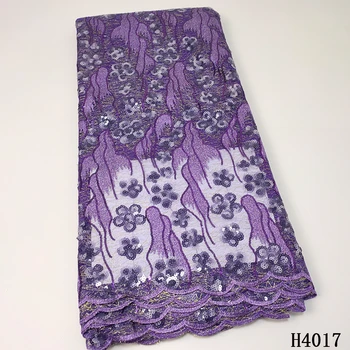 

Nigerian Sequins Tulle Lace Fabric 2020 High Quality African Net Lace French Sequin Fabric For Wedding Party Dresses HJ4017