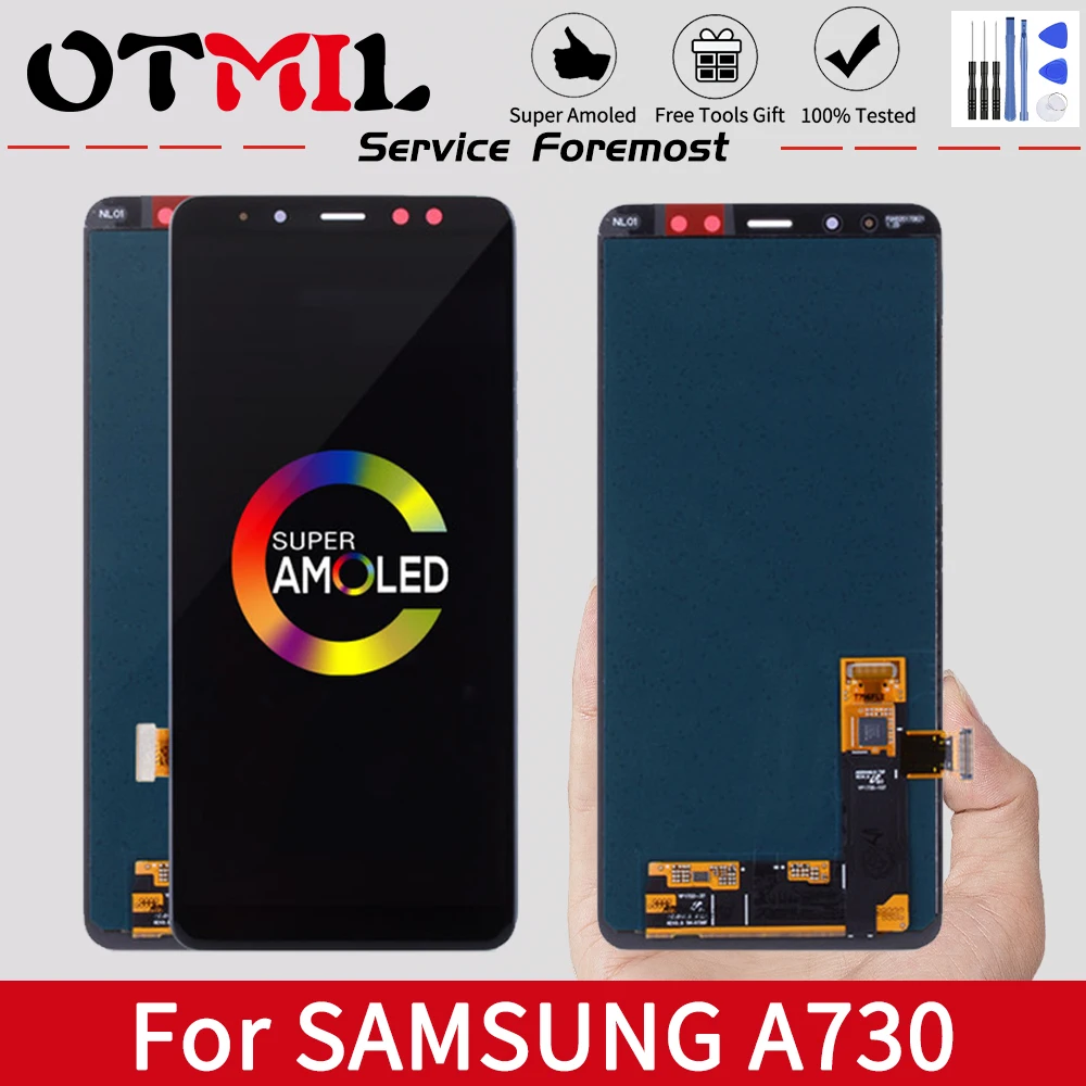 

5.5"Super AMOLED LCD For SAMSUNG Galaxy A730 A8 2018 LCD Touch Screen Digitizer For SAMSUNG A8 Plus 2018 LCD A730 A8 2018