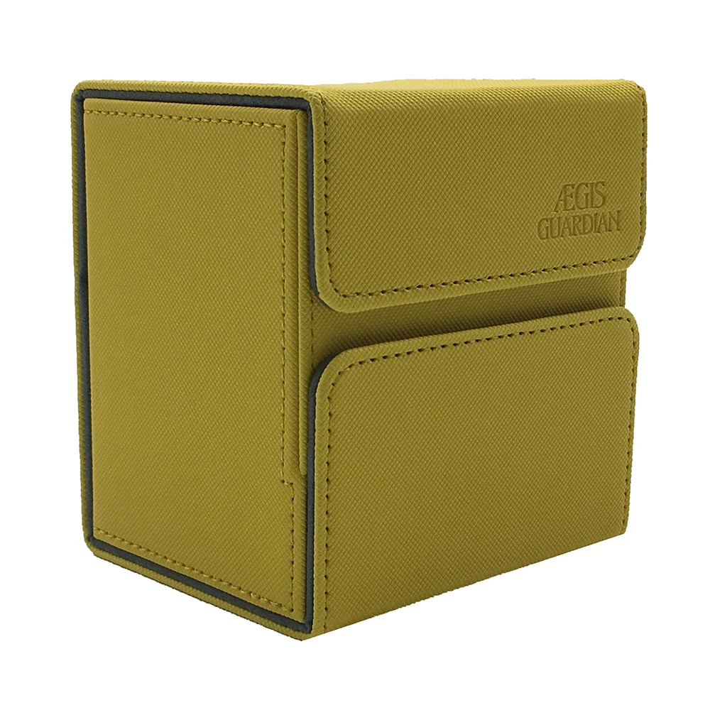 

TCG Deck Case for Magic/YuGiOh Card Box Board Game Holder Satin Tower Container: 100+ Yellow