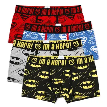 

New Pink Heroes High-quality Men Boxer Shorts Cotton Men Underwear Comfortable Male Panties Fashion Men Underpants Gay Cuecas