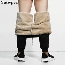 Мужские брюки карго, супер зимние теплые штаны для улицы, флисовые штаны для бега, плотные спортивные штаны, тяжелые штаны на молнии, ветровка для мужчин, свободные