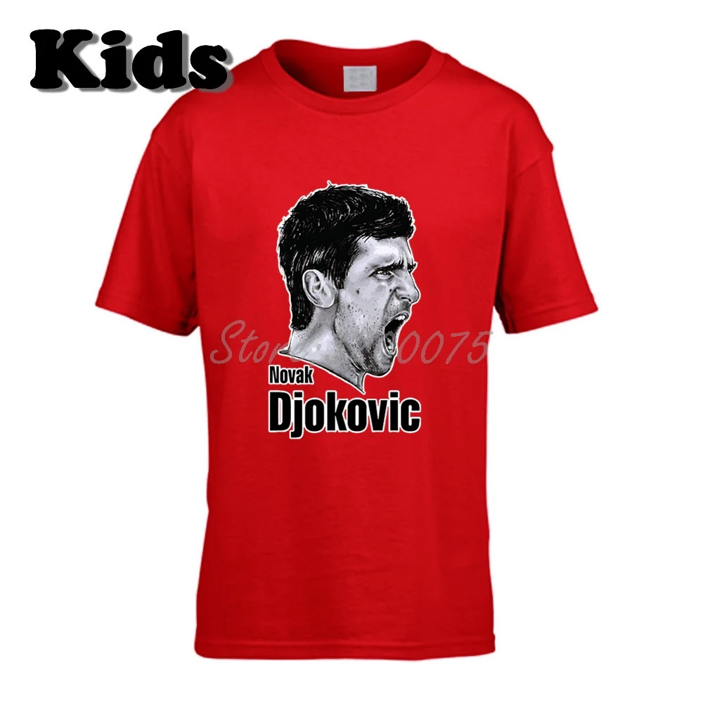 Детская футболка одежда с героями мультфильмов «Novak Djokovic Nole Djoker» футболка с круглым вырезом для мальчиков и девочек W19040713 - Цвет: 22