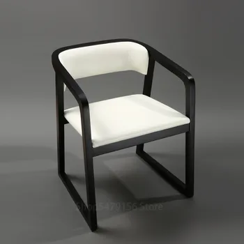 

Modern Chairs Minimalist Dining Chair Solid Wood Home Hotel Restaurant with Armrests Office Chair Nordic Chinese Stool