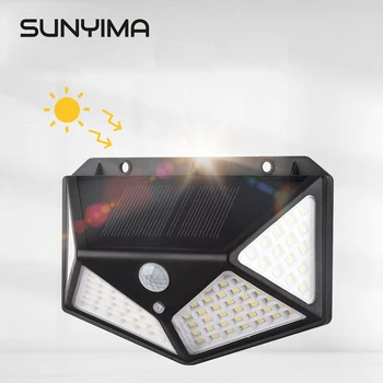

SUNYIMA 100 LED Solar Light Outdoor Solar Powered Wall Light Waterproof Emergency Energy Saving Yard Garden Street Garland Light