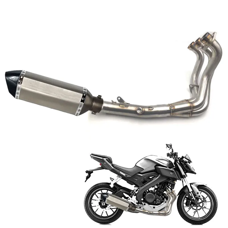 Выхлопная полная система для Yamaha MT-09 MT09 с выхлопом с DB killer выхлопной - Цвет: B