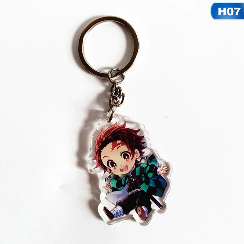 Lovley аниме-брелок для ключей Demon Slayer Kimetsu no Yaiba брелок косплей брелки для девочек и мальчиков - Цвет: KEY4885H07