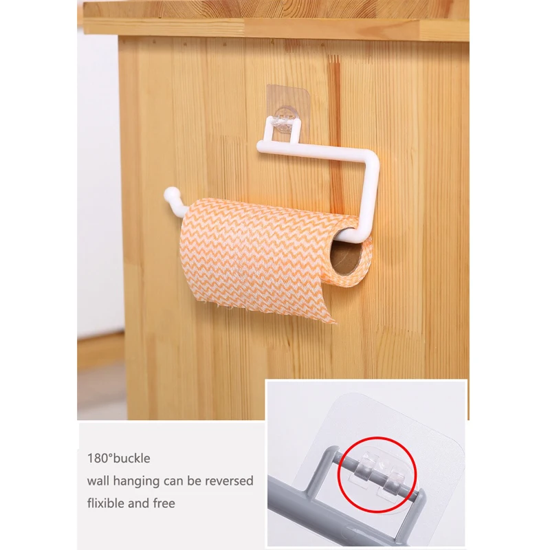 Orange Kitchen Paper Towel Holder, Kitchen Roll Holder Wooden