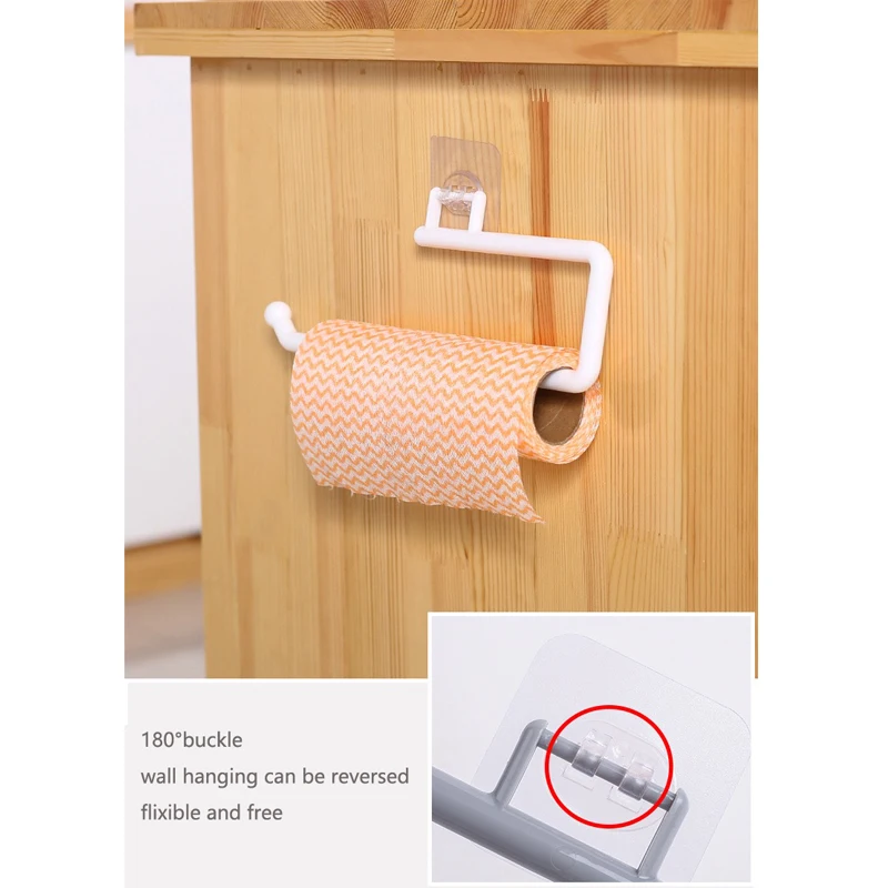 1PC Perforated Free Paper Towel Rack In Bathroom Wall Mounted Paper Reel In Kitchen  Suction Cup Paper Reel In Toilet - AliExpress