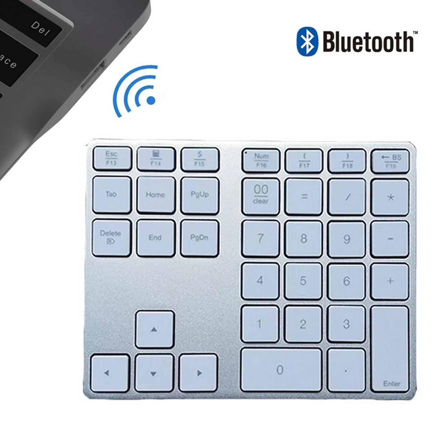 Jelly Comb Bluetooth-compati Numeric Keypad Wireless Rechargeable Number Pads Digital Keyboard for Tablet Laptop Accounting computer keyboard for android mobile Keyboards