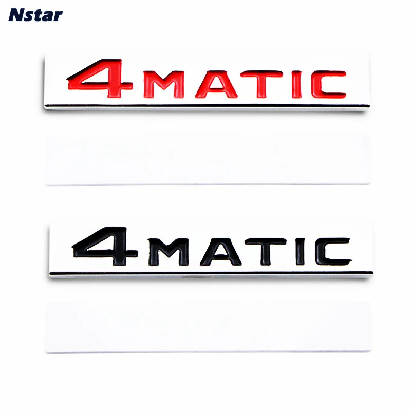 

Nstar 2pcs/pair 4 Matic Alloy Car Emblem Auto Part Accessories Side Wing Boot Trunk Badge For ML320 CLA260 S400L ML350 185