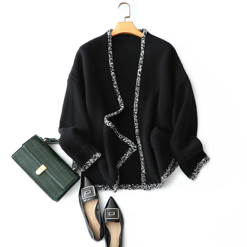 

Women's 100% Cashmere Cardigan Design High Quality Women Winter Sweater Clothes Vintage Sweater Warm Fall 2020 Women Clothing