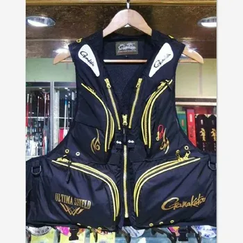 

Gamakatsu Life Jacket Multi-function Black Sea Fishing Vest Fly Fishing Clothing Quick Drying Fishing Clothes Safety Life Jacket