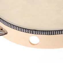 Ручной Тамбурин барабан металлические джинглы ударная Музыкальная развивающая игрушка инструмент для KTV вечерние сувениры(10 дюймов