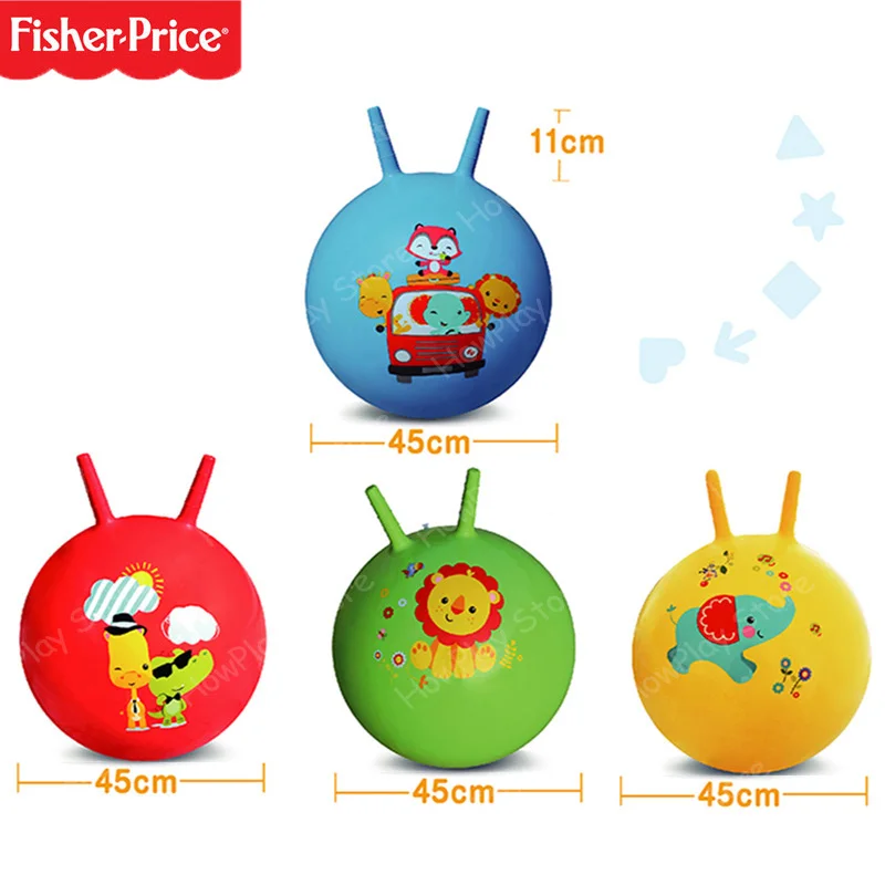 Fisher-Price детские игрушечные мячи прыгающий мяч детский сад мультфильм животных надувной мяч детский мяч детские развивающие игрушки для детей