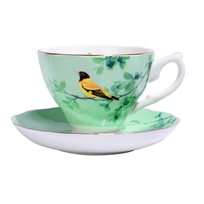Cup and Saucers F Фарфор для послеобеденного чая чашки европейские кофейные чашки для эспрессо костяной фарфор кофейная чашка английское блюдце фарфоровая керамическая чашка LZI001 - Цвет: Cup and Saucers F