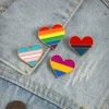 LGBT Pride Lesbian Gay Rainbow Heart Brooch Colorful Icon Enamel Pin Backpack Clothes Lapel Pins Lover Badge Friend Jewelry Gift ► Photo 1/6