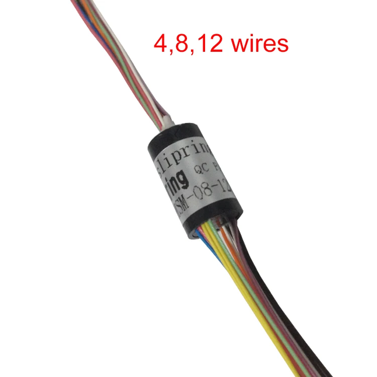 

Mini Slip Ring 4/8/12 Wires 1A Diameter 8.5mm Micro Small Conductive Ring Collecting Ring Rotary Connector