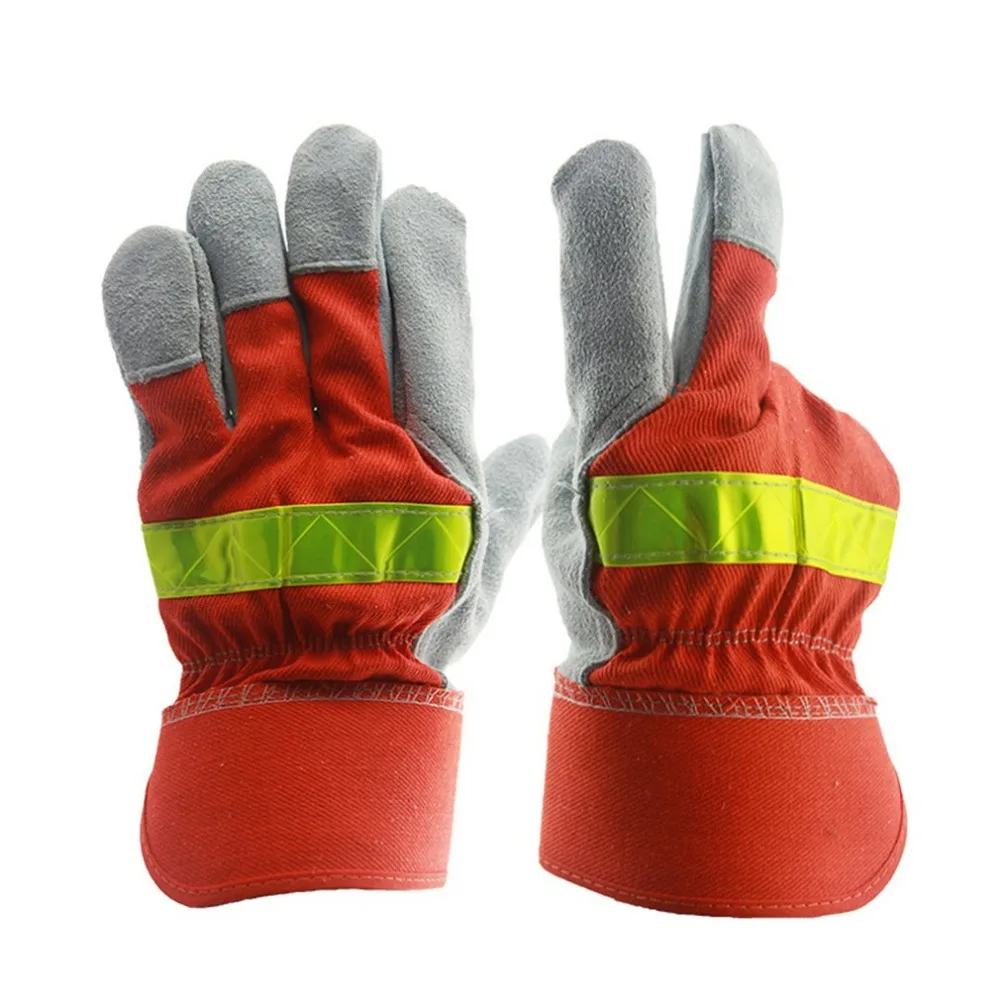 

Fire Protective Gloves Fire Proof Anti-fire Equipment Heat -Resistant Flame-retardant Gloves With Reflective Strap