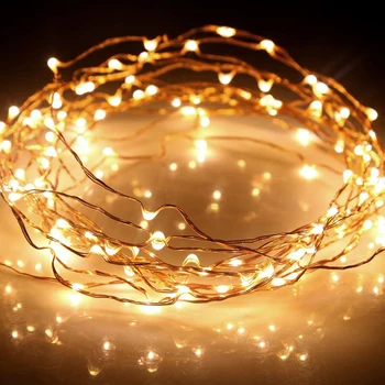 

10M 100LED Fairy String Lights Battery Powered String Copper Wire Lights With Remote Control And Timer ForWeddings Party Bedroom