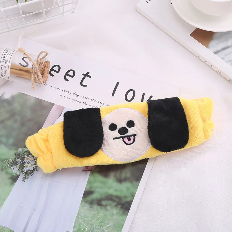 crochet baby accessories New Kpop Plush Hairband Animal Cartoon Headband Bangtan Boy Groups Plush Headband For Girls Face Washing Clean Makeup Tool Baby Accessories cute	