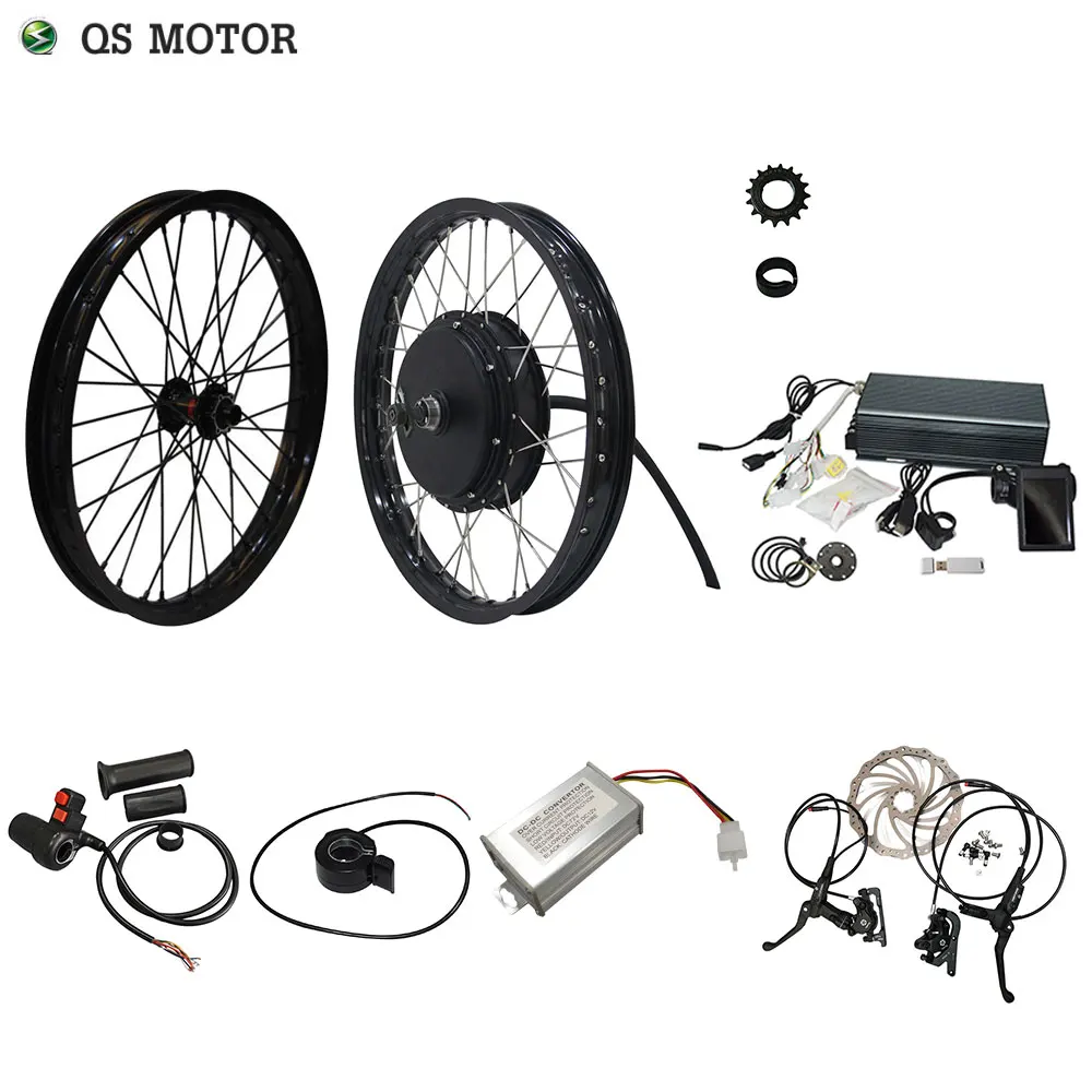 QS мотор 205 50H V3 высокой мощности Набор для электровелосипеда основа для колес велосипеда мотор 3000 Вт Мощный яркий комплект мотор-концентратор с tft-дисплеем H6