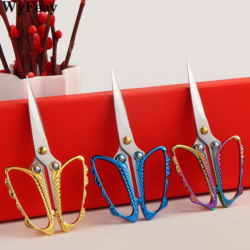 Embroidery Scissors Rainbow Stork Scissors Stainless Steel Small