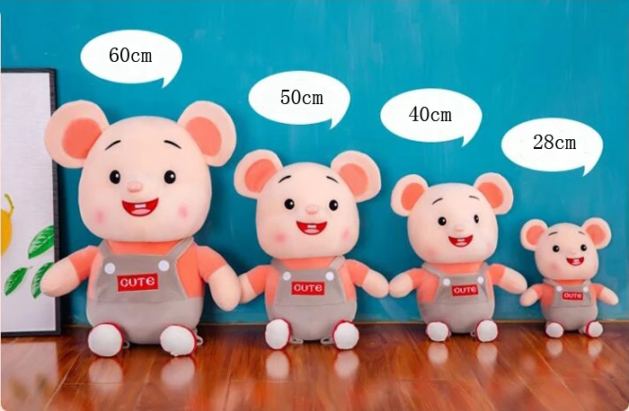 Kawaii мультфильм мышь плюшевые игрушки чучела животные мышь талисман кукла мягкая короткая плюшевая кукла-Подушка Детские игрушки подарок