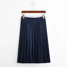 Японский стиль колледжа JK Униформа средняя юбка весна осень юбки женские Высокая талия Jk Униформа плиссированная юбка