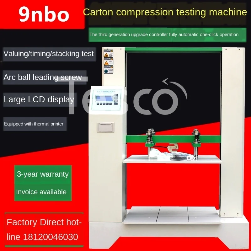 

9nbo carton compressive strength testing machine compressive testing machine packaging box compressive testing instrument