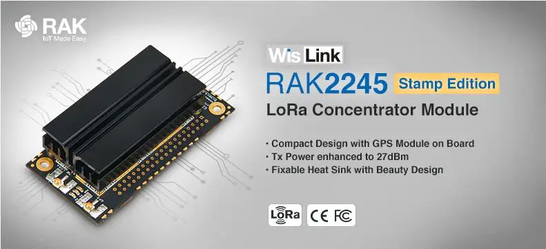 RAK Lora RAK2245 Stamp Edition, RAK831 концентратор модуль LoRaWAN шлюз iPEX Разъем RAKwireless Lora шлюз SX1301