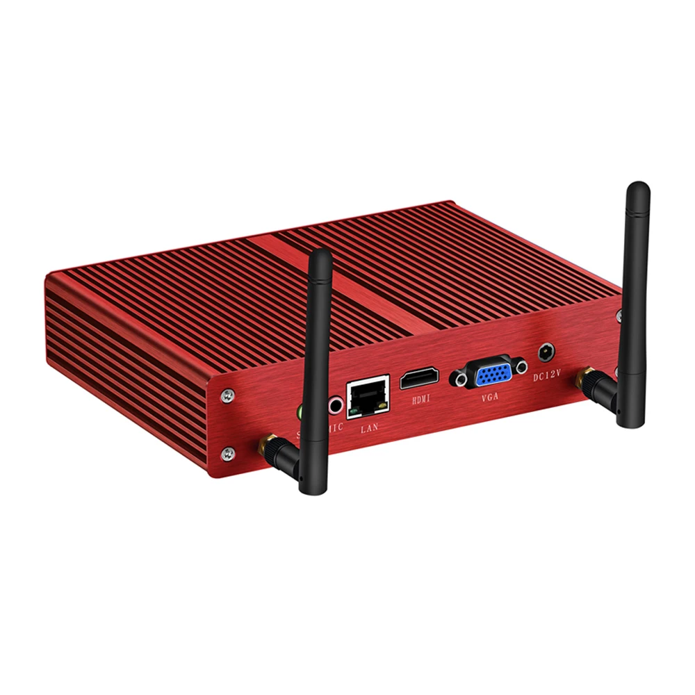 Безвентиляторный мини ПК Celeron N2830 J1800 J1900 Windows 10 настольный компьютер 2 * HDMI N2807 DDR3L HTPC