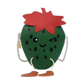 

2020 New Cute Children's Strawberry Bag Fruit Coin Purse Shoulder Bag Messenger Kids Small Bag