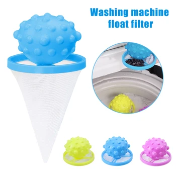 

4pcs/Set Floating Pet Fur Catcher Lint Filter Bag Reusable Pet Hair Catcher Remover Tool For Washing Machine Household Tools