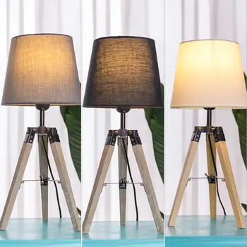 

Nordic Solid Wood Table Lamp Dimming Simple Modern Bedroom Decoration Creative Eye Protection Table Lamp Wooden Bedside Lamp HWC
