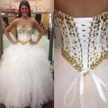 Белые Бальные платья, бальное платье, платье принцессы для выпускного вечера, платье с оборками 16 лет, vestidos de 15 anos