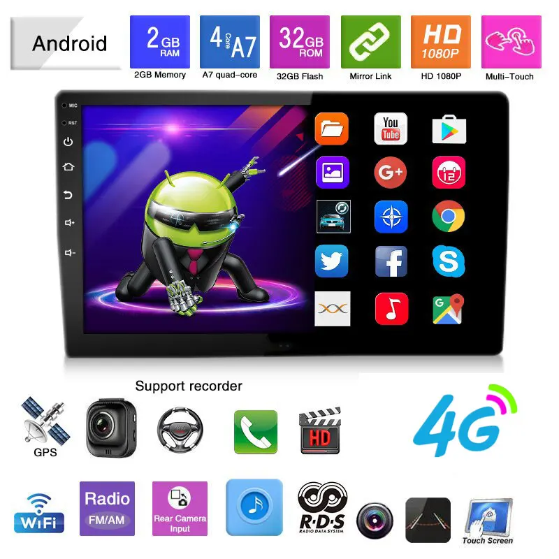 US $75.68 Essgoo Android 91 Car Radio 2din 10 Inch Autoradio 2 Din