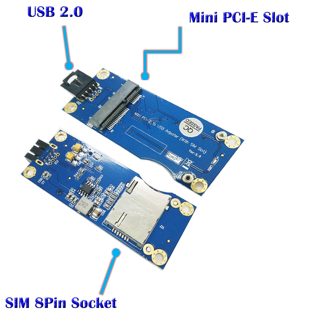 Мини-pci-e PCI Express беспроводной USB Riser Слот для sim-карты WWAN LTE модуль адаптер конвертер карта 9Pin USB кабель компоненты ПК