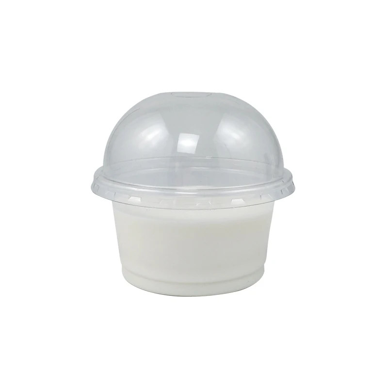 100 шт 250 мл 300 мл одноразовая Желейная чашка для йогурта 120 мл 150 мл 200 мл круглые прозрачные десертные пластиковые чашки с крышками