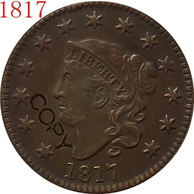 США 1816-1834 Matron Head большой цент, копия монеты