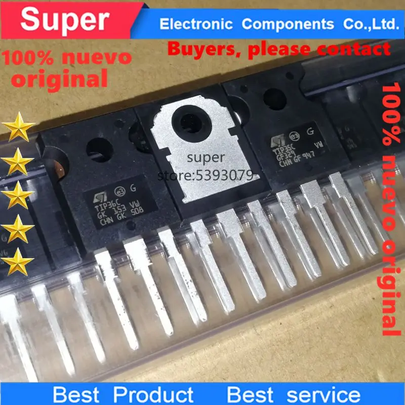 ТРАНЗИСТОР nuevo 5 unids/lote оригинальный TIP35C TIP35 TIP36C TIP36 TO-100% 25A100V 247 | Электроника
