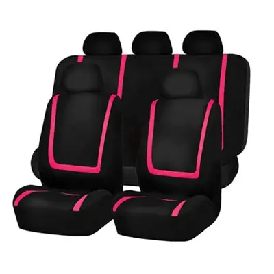 Универсальный чехол для автомобильных сидений, 9 шт. в наборе, чехлы для автомобильных сидений, аксессуары для интерьера, автомобильные аксессуары, защита для автомобильных сидений - Название цвета: 9Pcs Sets Pink