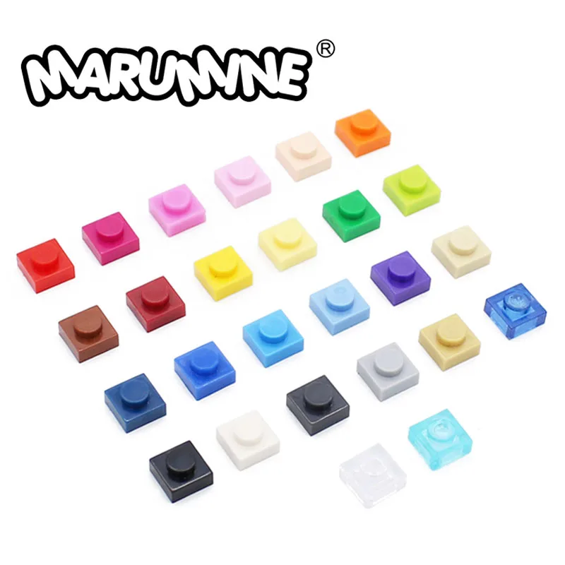 MARUMINE-bloques de construcción en 3D para niños y niñas, juego de construcción educativo para desarrollar la pintura de píxeles, placa de 3024, 1x1