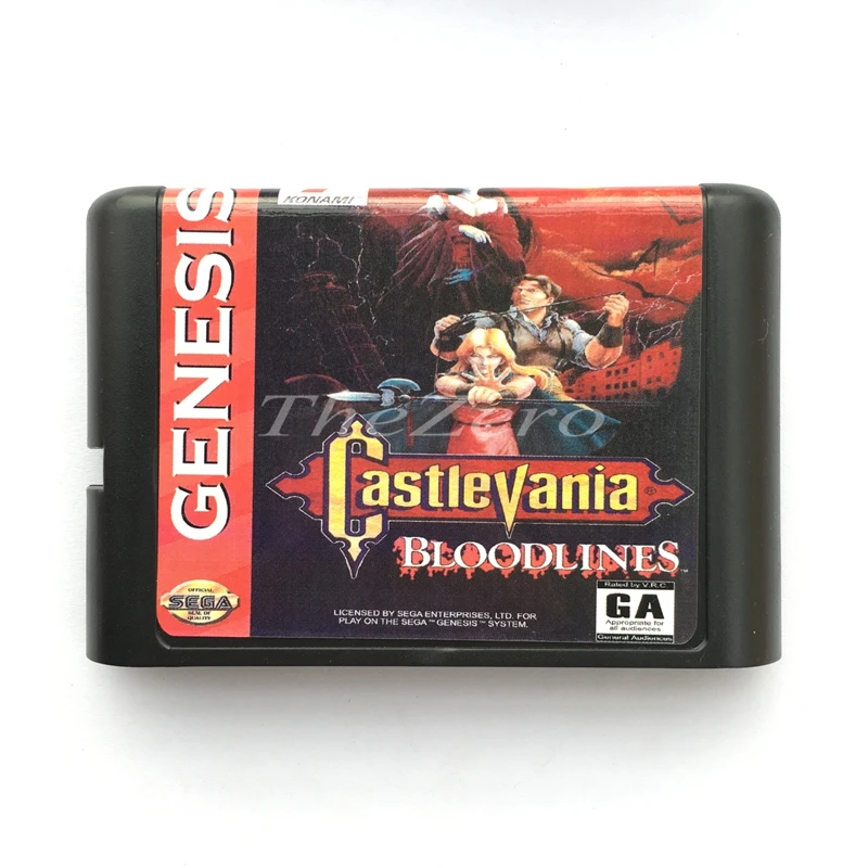 Castlevania родословных 2 EU/японский оболочка для 16 бит карточная игра Genesis Системы Sega