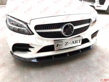 

Z-ART carbon fiber front lip for Mercedes benz W205 2019 carbon fiber front spoiler for C class C200 C300 C43 carbon front chin