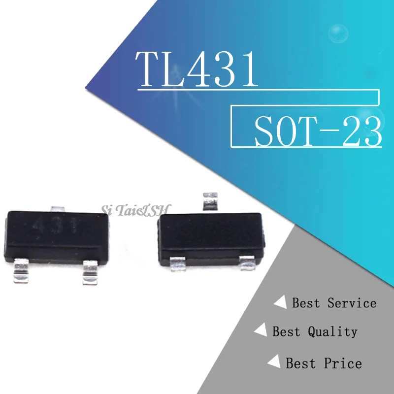 50 шт. TL431 SOT TL431A SOT-23 431 SMD новый регулятор напряжения IC | Электронные компоненты и